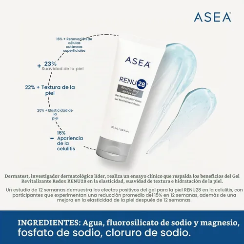Vista 2 de ASEA gel para cuidado de la piel Renu 28 Redox de 2.7 onzas Contains Redox Molecules, Lightweight Gel, Face & Body Use, Clean Beauty Formula and