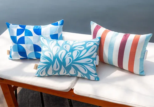 Vista 7 de Almohada para silla de playa al aire libre, almohadas para silla de piscina con inserto y rayas elásticas ajustables para sillón reclinable
