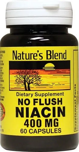 Vista 2 de Nature's Blend Niacina No Flush 400 mg 60 Cápsulas