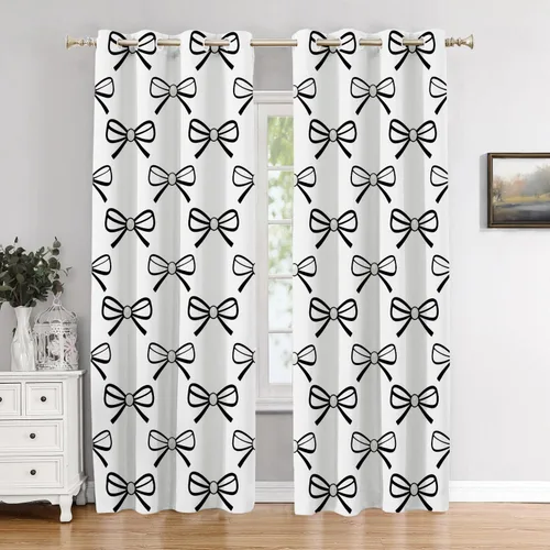 Vista 175 de Cortinas opacas de poliéster multicapa marrón con diseño de bosque natural, 2 unidades, 26 x 24 pulgadas