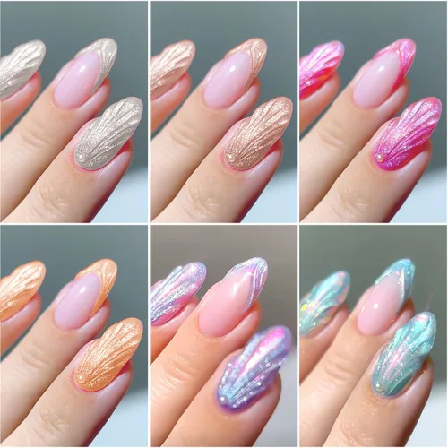 Vista 3 de Gel de uñas sólido constructor, 6 colores no pegajosos para esculpir 3D para arte de uñas, pegamento de extensión de uñas, kit de uñas duras
