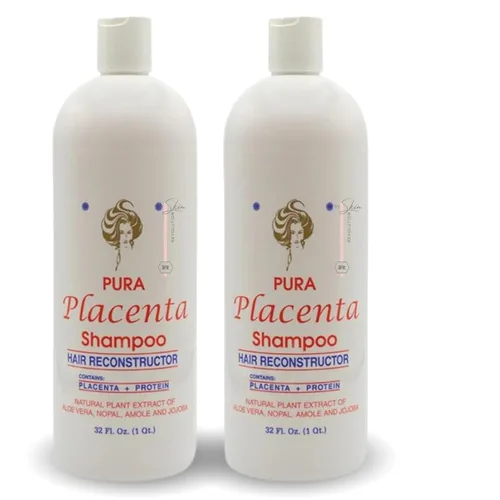 Vista 6 de Cabellina Pura Placenta Reconstructor Champú con Proteínas, Queratina Aminoácidos y Aceites Naturales - 32 fl oz - 1 unidad