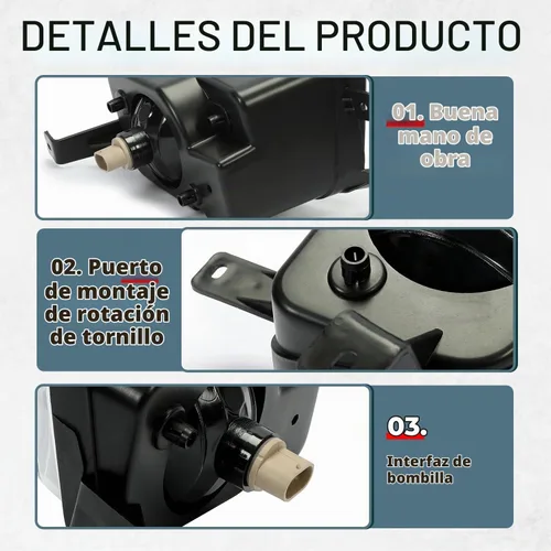 Vista 5 de ECOTRIC Luces antiniebla con labios cromados Compatibles con lámparas de parachoques 2015-2020 Chevy Chevrolet Tahoe Suburban con interruptor y kit
