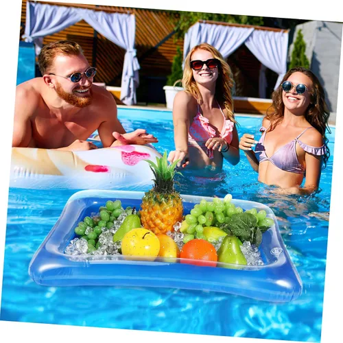 Vista 8 de Barras inflables para servir, bandejas inflables para servir ensaladas, bufé de hielo, soporte para bebidas y alimentos para interiores