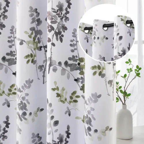 Vista 14 de H.VERSAILTEX Cortinas opacas de 45 pulgadas de largo, juego de 2 paneles para oscurecer la habitación, cortinas térmicas para dormitorio, cortinas