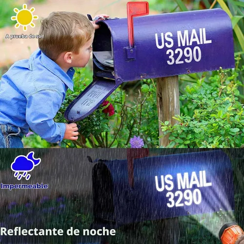Vista 4 de Seloom 148 PCS Calcomanías de Números Reflectantes para Buzón de 2" para Exteriores, Calcomanías de Números y Letras Blancos, Números de Dirección
