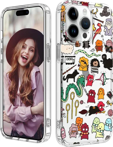 Vista 9 de ZQWY Funda compatible con iPhone 14/iPhone 13, estética transparente con diseño con protector de pantalla, protector de lente de cámara, a prueba