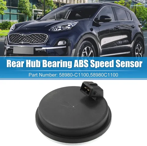 Vista 2 de X AUTOHAUX Cojinete de cubo trasero ABS Sensor de velocidad para Hyundai Veloster N Tucson Sonata W/O AWD, Kia Sportage 2WD 58980-C1100 - Tapa