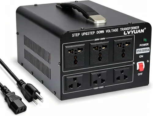 Vista 17 de LVYUAN Convertidor de transformador de voltaje de 500 vatios de aumento y bajada de 110-120 voltios a 220-240 voltios y de 220-240 voltios a 110-120