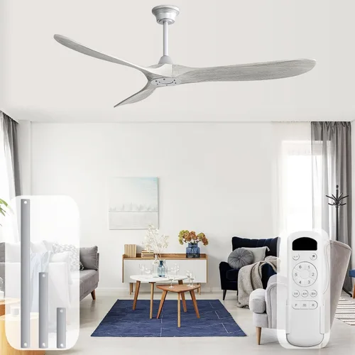 Vista 16 de Sofucor Ventiladores de Techo de 48 Pulgadas con Luces y Control Remoto - Ventilador de Techo Moderno de Montaje al Ras y Montaje con Varilla