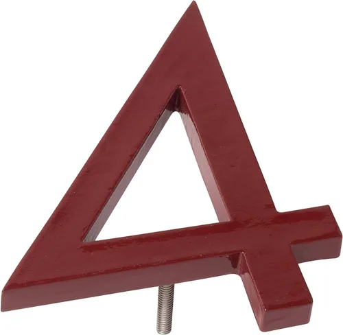 Vista 6 de Montague Metal Products MHN-06-F-BR1-2 Números flotantes modernos de aluminio cepillado sólido, 6 pulgadas, ladrillo rojo con recubrimiento en polvo