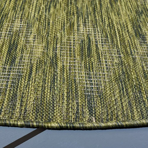 Vista 3 de SAFAVIEH Courtyard Collection CY8522 - Alfombra redonda de 6 pies 7 pulgadas x 6 pies 7 pulgadas, color verde oliva para interiores y exteriores