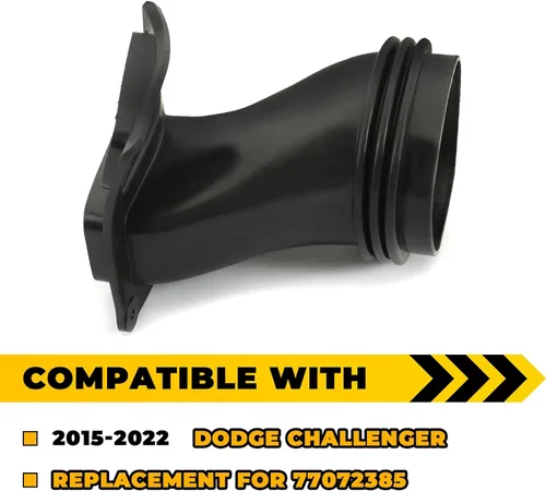 Vista 2 de KUAFU Tubo de entrada de aire compatible con Dodge Challenger 2015-2022 Reemplazo para tubo de entrada de aire de faros delanteros 77072385