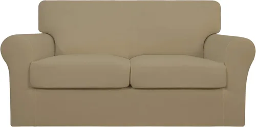 Vista 73 de Easy-Going Funda de sofá suave y elástica de 3 piezas para perros, funda de sofá lavable para sofá de 2 cojines separados, protector elástico
