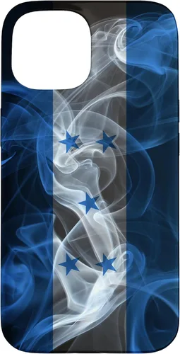 Vista 6 de iPhone 16 Smoky Honduras Flag - Funda de orgullo hondureño estilo humo