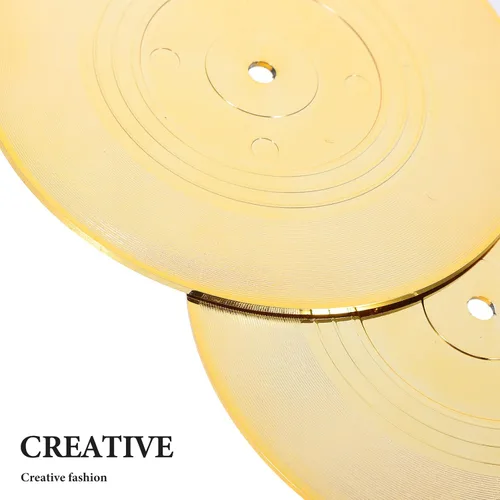 Vista 3 de Ipetboom 2pcs Retro Vinyl Record Coasters for Drinks Nonslip Cup Mats Unique Music Accessories for Coffee Tables and Home Office Decor