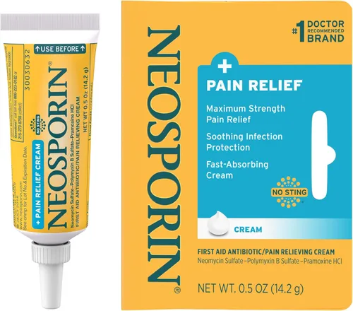 Vista 15 de Neosporin + Crema de doble acción para aliviar el dolor, 0.5 onzas