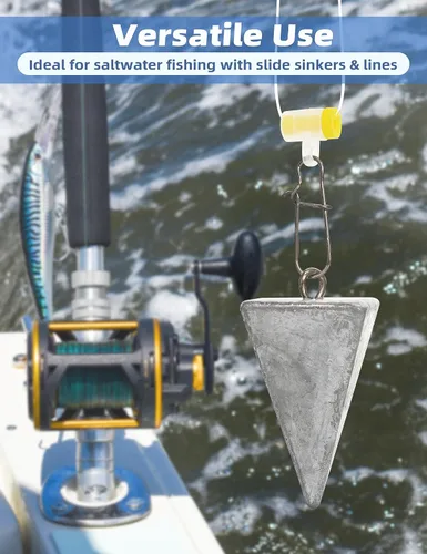 Vista 3 de BLUEWING Pyramid Sinkers Pesas de pesca de plomo 1oz, 2oz, 3oz, 5oz, 8oz, 10oz, 12oz, 16oz, 32oz para agua salada