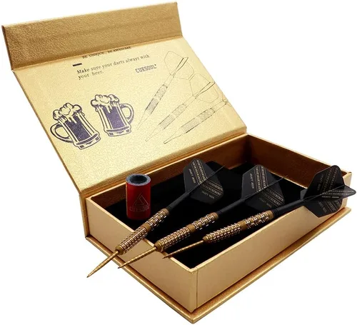 Vista 9 de CUESOUL Cóctel/Cerveza COLA/Cerveza de barril con pintura al óleo acabado-0.74 oz/0.78 oz/0.81 oz Punta de acero 90% Tungsteno Dardos Set