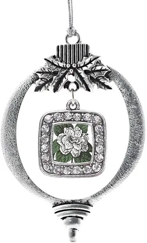 Vista 179 de Inspired Silver - Bon Voyage Cruise Ship Charm Ornamento – Adornos navideños cuadrados de plata con joyas de circonita cúbica