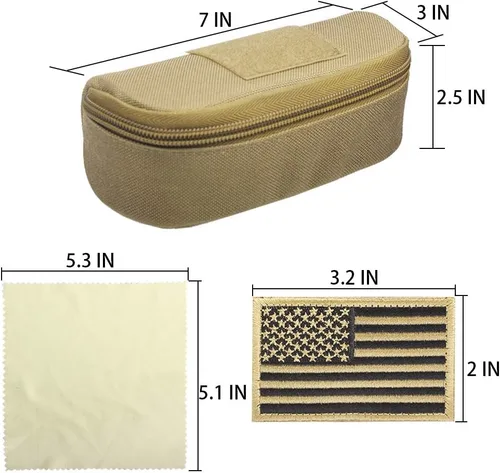 Vista 2 de Funda táctica de las gafas de sol Molle, caja de gafas de sol con cremallera