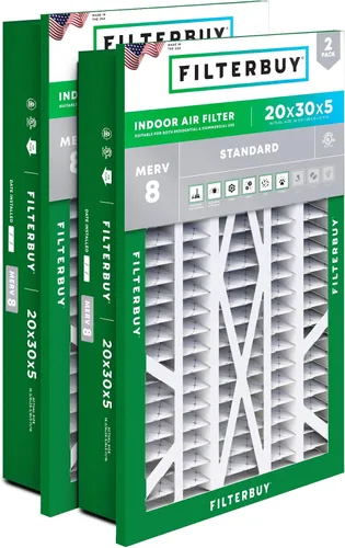Vista 14 de Filterbuy 10x17x2 Filtro de aire MERV 8 Defensa Esencial contra el Polvo y las Alergias (2 unidades), Filtros exteriores plegados electrostáticos