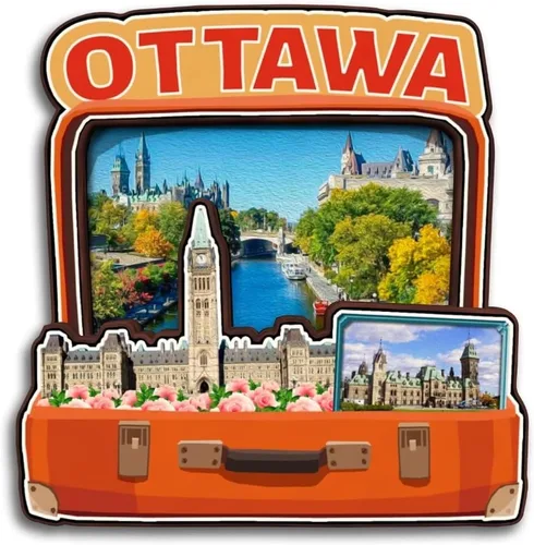 Vista 19 de Kitchener Ontario Canada - Imán para nevera de madera 3D, madera 3D, hecho a mano, recuerdos de la ciudad, imán para nevera, decoración del hogar