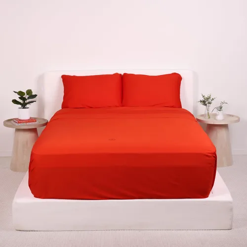 Vista 15 de THE LAD COLLECTIVE Juego de ropa de cama 2.0 – Juego de sábanas y fundas de almohada de 4 piezas, mezcla de algodón personalizada, suave, cómodo