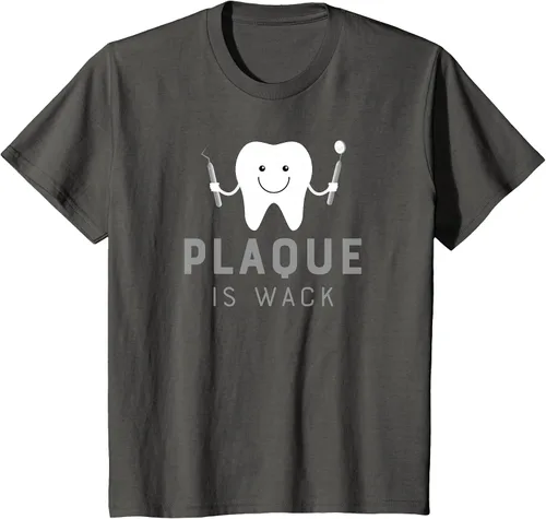 Vista 28 de Plaque is Wack Funny Dental Hygienist T-Shirt Asphalt Grey