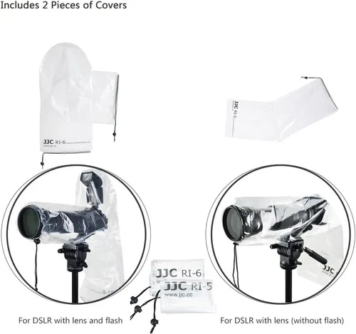 Vista 7 de JJC 2 tipos de cámaras réflex réflex para cámara réflex digital Canon Nikon Fujifilm Sony Olympus Panasonic Pentax Sigma con lente y flash PE