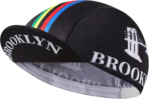 Vista 10 de Brooklyn - Gorra de ciclismo retro para usar debajo del casco, forro de casco de ciclismo, transpirable y absorción de sudor