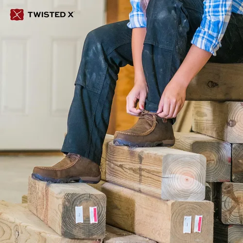 Vista 8 de Twisted X - Mocasines de conducción para mujer puntera de acero