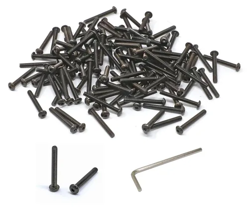 Vista 79 de iexcell 100 piezas de rosca M2.0.197 x 0.157 in paso de 0.018 in de acero aleado 10.9 grado hexagonal cabeza botón cabeza tornillo tornillo kit