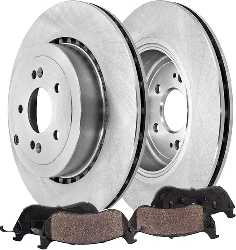 Vista 24 de Detroit Axle - Kit de freno trasero para Ford Explorer 2020-2025 2024-2025 Rotores de freno de disco Mustang Pastillas de freno de cerámica