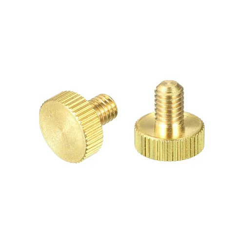 Vista 36 de uxcell Tornillos moleteados para pulgar, pernos planos de latón M3x4mm, sujetadores para PC, electrónicos, mecánicos, 2