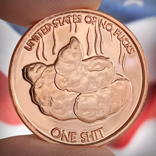 Vista 2 de ZFG Inc. Zero F's Given - Novedades de monedas de cuarto de regalo, Give One Sh*t, paquete de 10