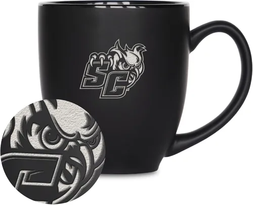 Vista 271 de Rico Industries - Taza de cerámica mate negra con grabado láser estándar de 15oz para NCAA (escuelas T & U) - Para bebidas calientes o frías