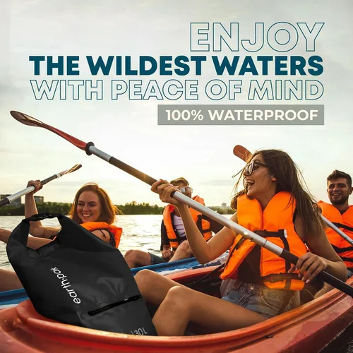 Vista 3 de Earth Pak Bolsa seca impermeable con bolsillo con cremallera, mochila impermeable para mantener el equipo seco