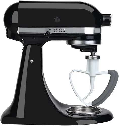 Vista 8 de Batidor de borde flexible para KitchenAid de 4.5 a 5 cuartos de galón, accesorios para batidora de pie inclinable, paleta mezcladora con bordes