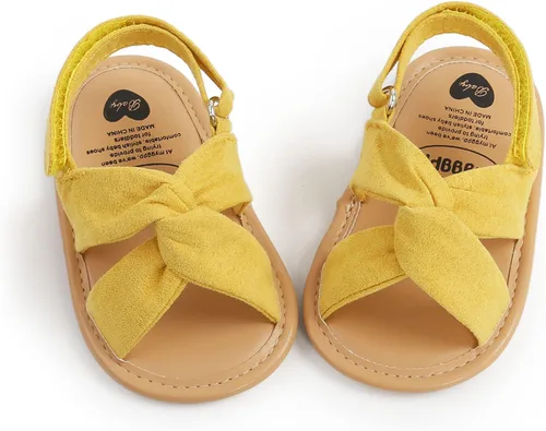 Vista 4 de Sandalias de verano para bebés, niñas y niños, unisex, antideslizantes, suela suave, transpirable, para primeros pasos, zapatos de playa al aire
