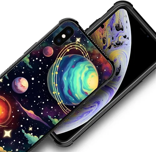 Vista 30 de Funda compatible con iPhone XR, diseño de elefantes africanos para niñas, diseño de patrón a prueba de golpes, antiarañazos, carcasa trasera