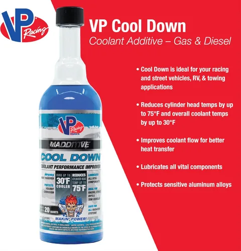 Vista 3 de VP Racing Fuels 2085 Cool Down Coolant Mejorador de Rendimiento del Refrigerante, 16 onzas