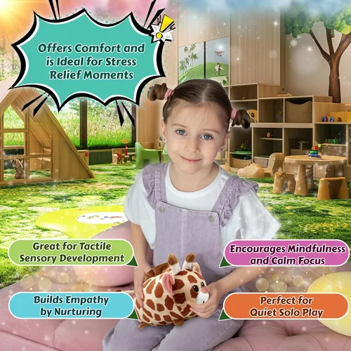 Vista 3 de Animales de peluche para niños, suaves y tiernos, decoración de guardería para niños y niñas, bosque y duodécimo regalo impresionante