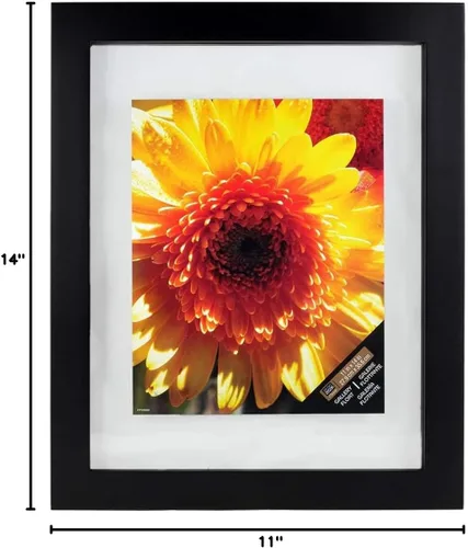 Vista 3 de Marco flotante negro de 11 x 14 pulgadas, galería de Studio Décor®