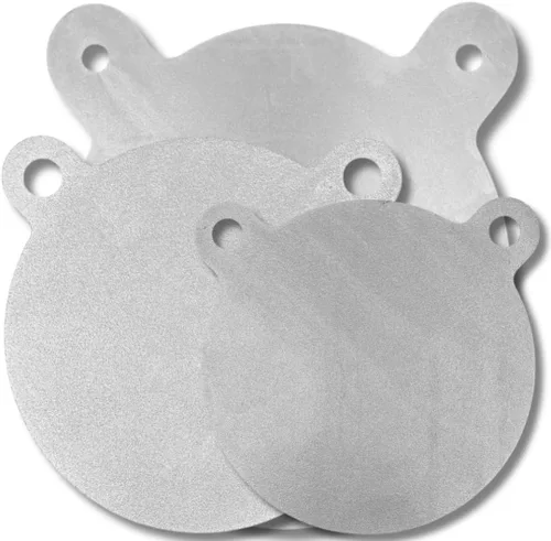 Vista 9 de Ar500 Steel Targets Rifles – 4000 fpe – 1/2 pulgada Ar 500 Steel Gong Target – Corte láser certificado acero chapado en zinc – Ar 500 objetivo