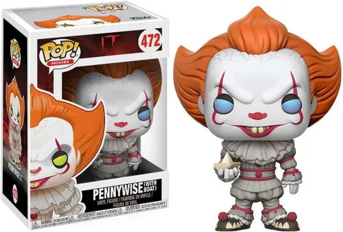 Vista 2 de Funko POP Stephen King's It - Figura de vinilo Pennywise con barco (paquete con funda protectora de caja compatible), multicolor, 3.75 pulgadas