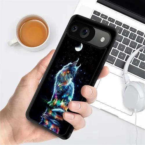 Vista 1363 de Compatible con Google Pixel 4A 5G Mobile Case Creative Acrylic Panel trasero Silicona Protección Grip especialmente diseñado para Google Pixel 4A 5G