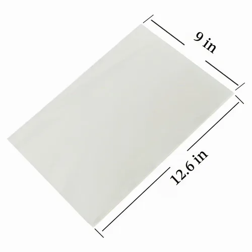 Vista 2 de 50/100/200 hojas de papel rectangular comestible de arroz y oblea, 9 x 12.6 pulgadas para embalaje de dulces o decoración de alimentos (50)