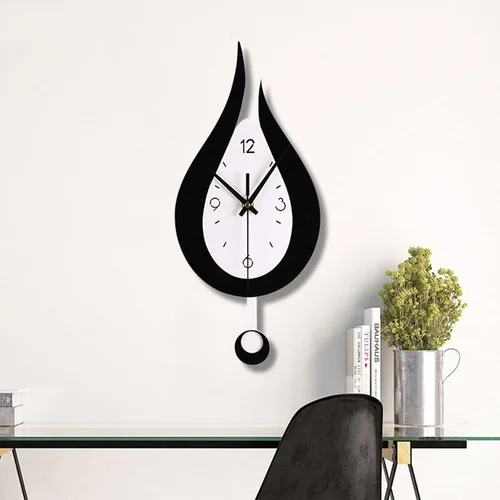 Vista 7 de Reloj de pared moderno con diseño de gota de agua, reloj de péndulo de acrílico creativo para el hogar, dormitorio, sala de estar, decoración