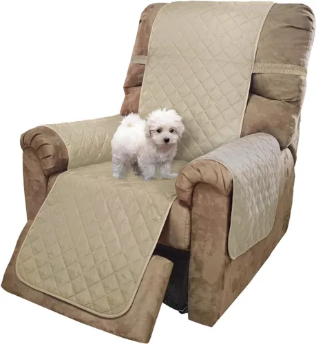 Vista 85 de U-NICE HOME Funda para sillón reclinable, reversible, con correas elásticas, resistente al agua, protege de perros y mascotas, sillón pequeño